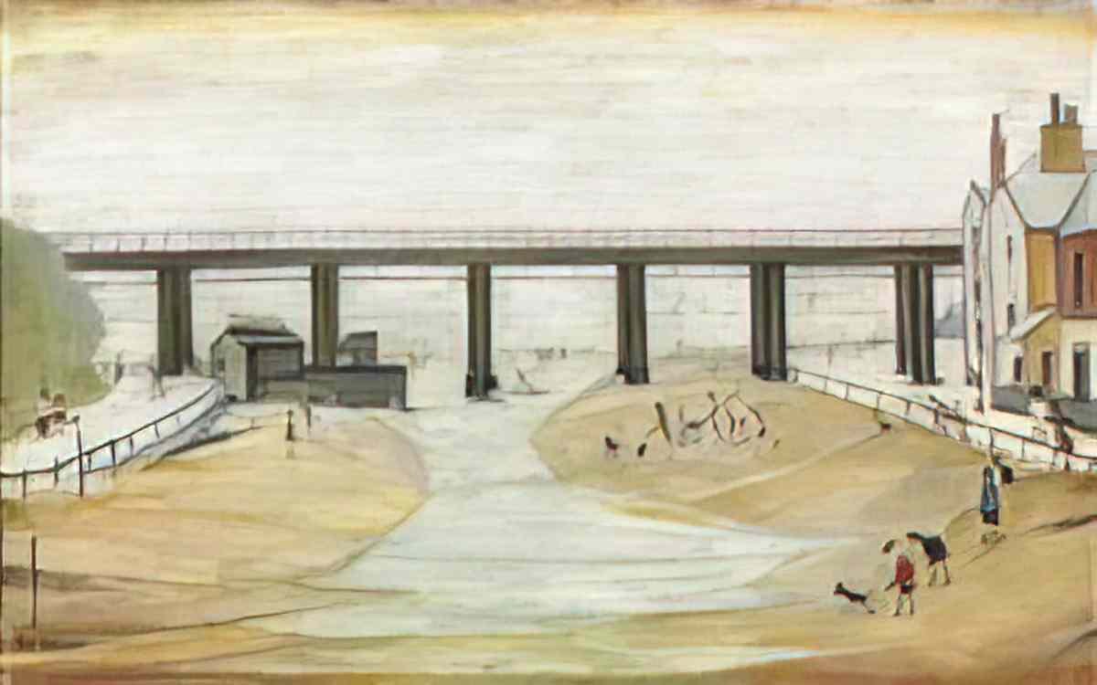 L S Lowry old property Art A4 Photo Print