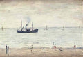 L S Lowry on a promenade hartlepool1 Art A4 Photo Print