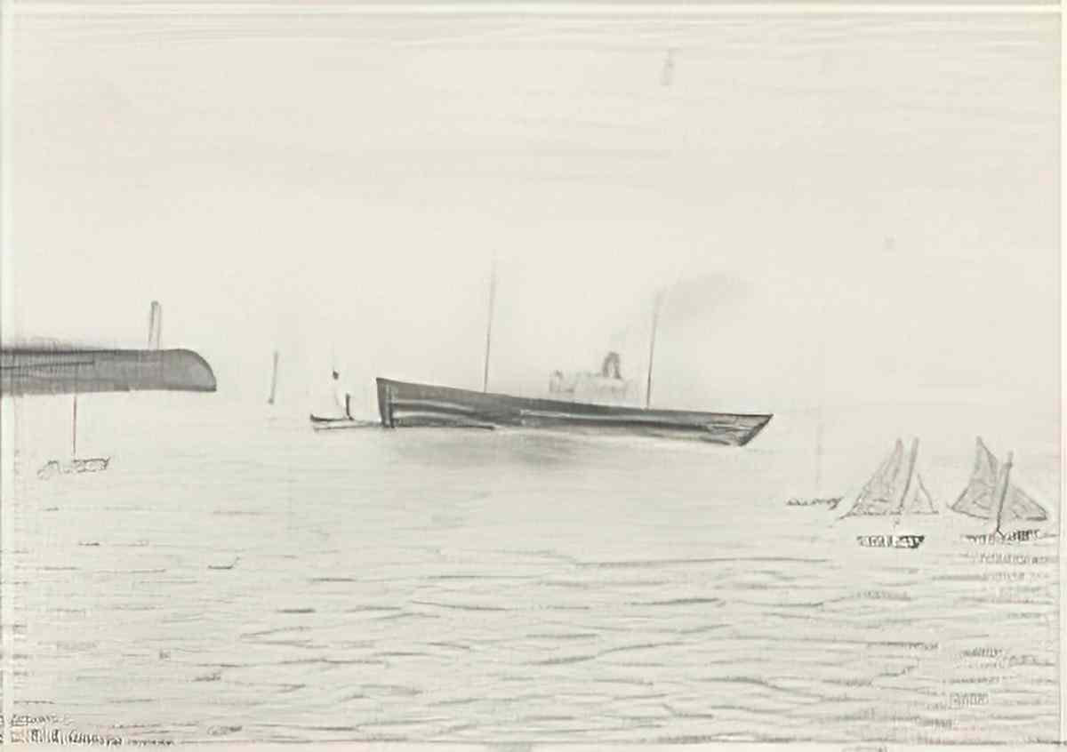 L S Lowry pastoral lytham Art A4 Photo Print
