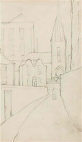 L S Lowry people at the seaside Art A4 Photo Print