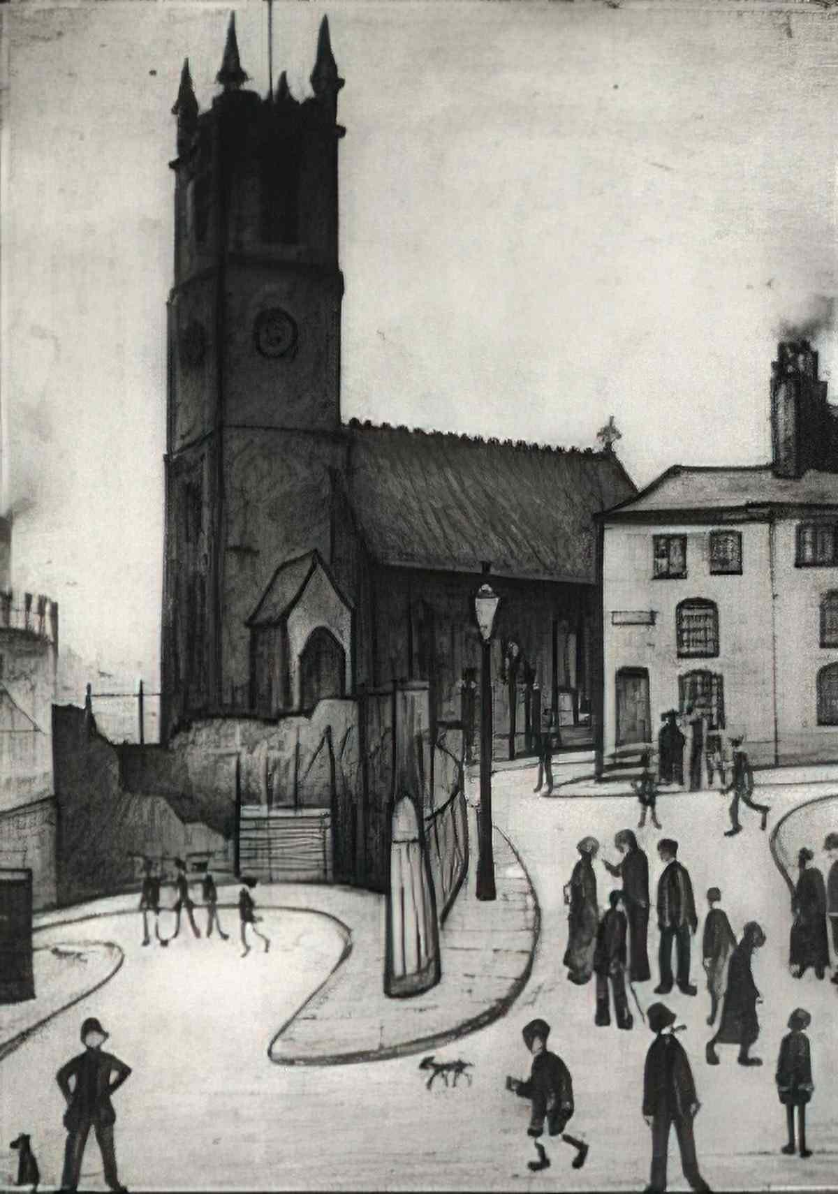 L S Lowry piccadilly manchester1 Art A4 Photo Print