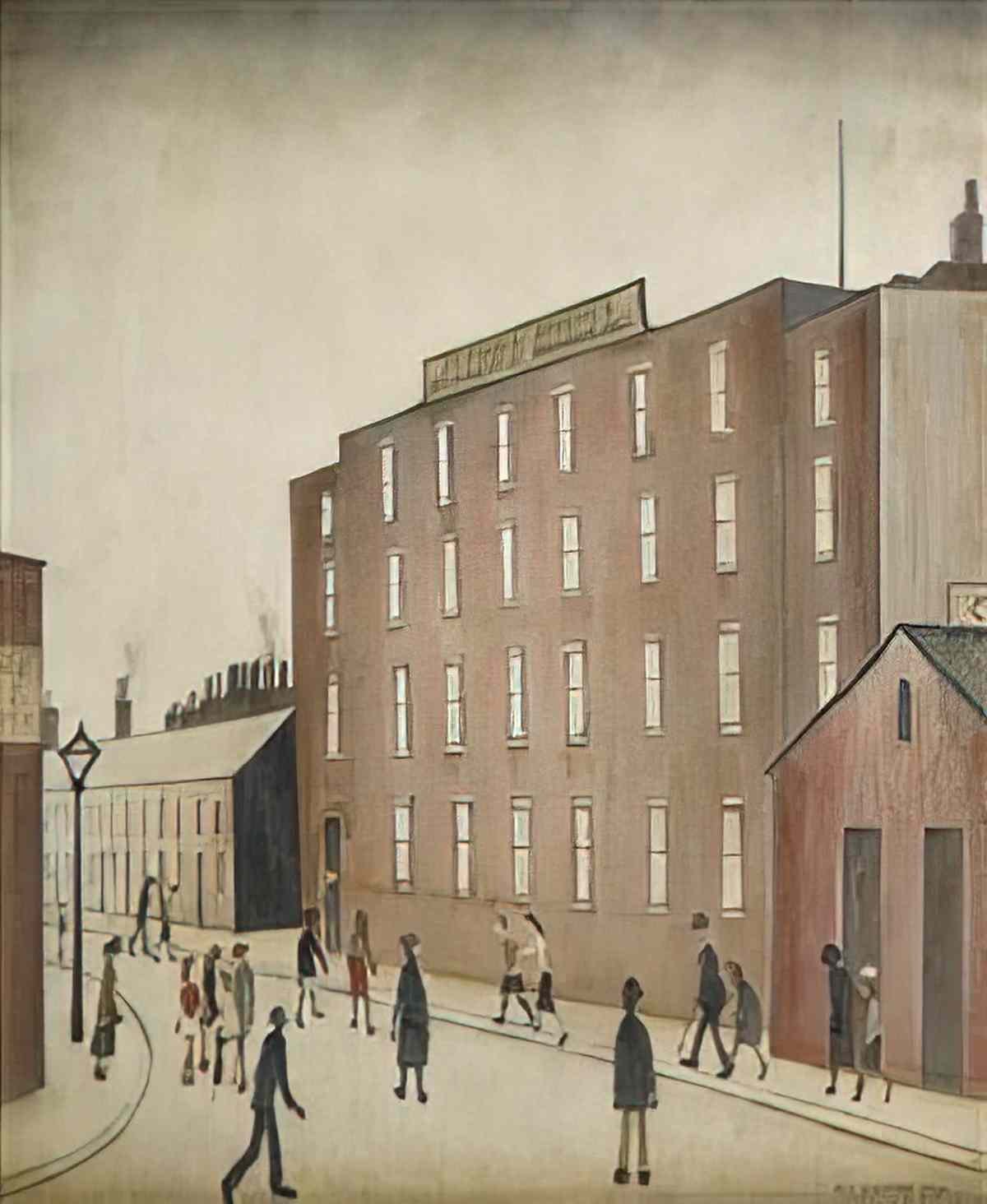 L S Lowry pit tragedy 1919 Art A4 Photo Print