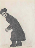 L S Lowry pooh bear Art A4 Photo Print