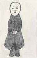 L S Lowry portrait of a boy self portrait Art A4 Photo Print