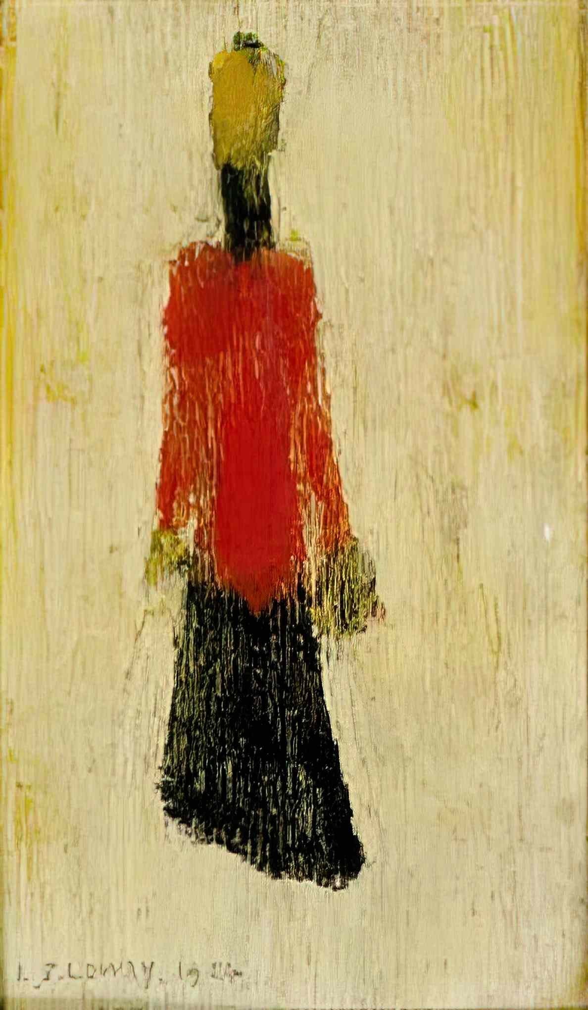 L S Lowry portrait of a man Art A4 Photo Print