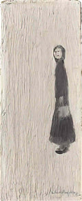 L S Lowry portrait of a woman 2 Art A4 Photo Print