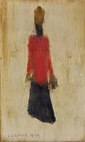L S Lowry portrait of a woman Art A4 Photo Print