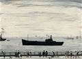 L S Lowry portrait of an old man Art A4 Photo Print