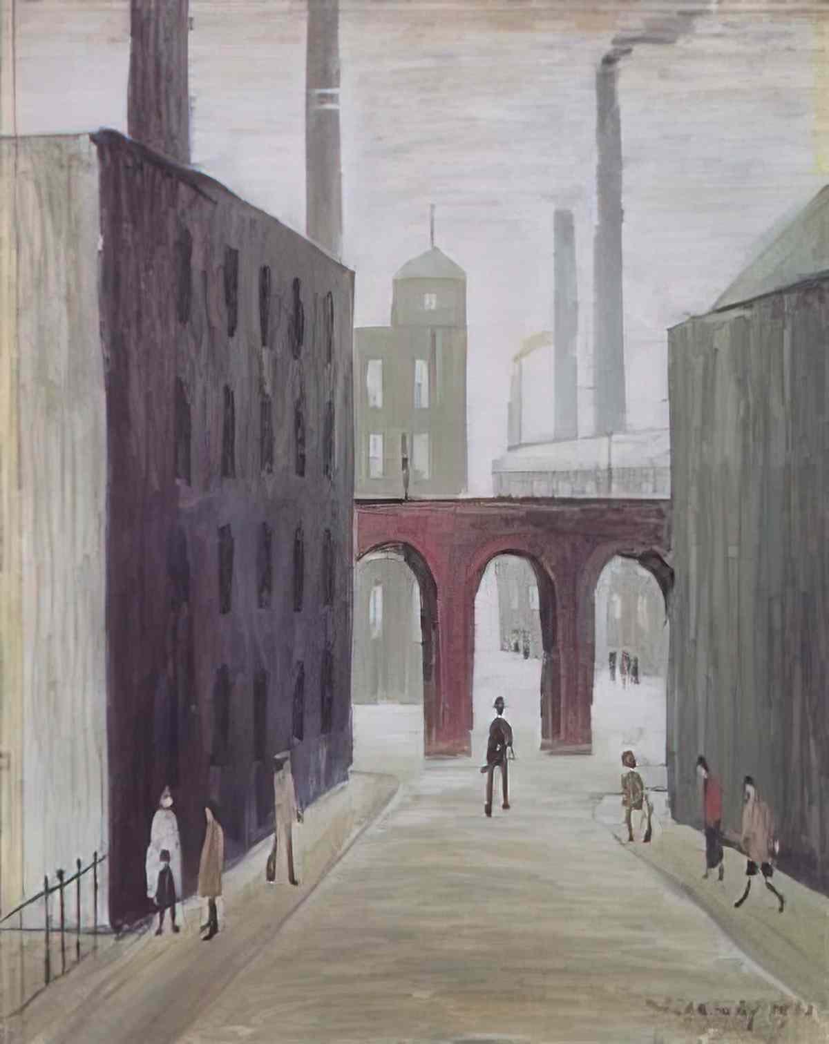 L S Lowry portrait of mr kempton Art A4 Photo Print