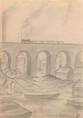 L S Lowry stockport viaduct1 Art A4 Photo Print