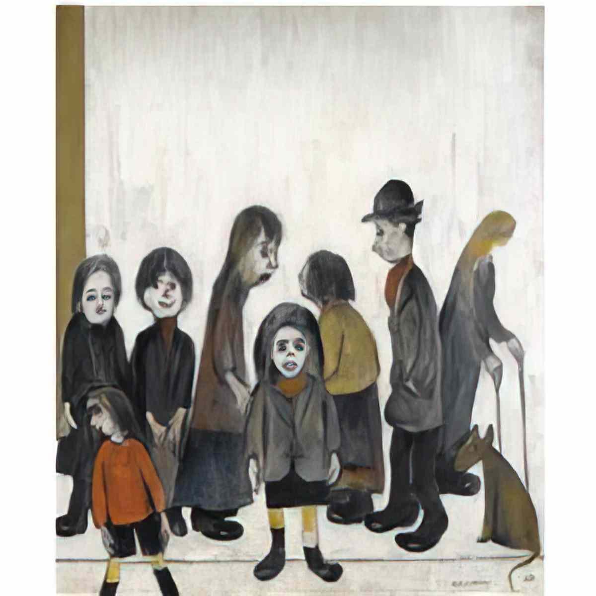 L S Lowry private view manchester Art A4 Photo Print