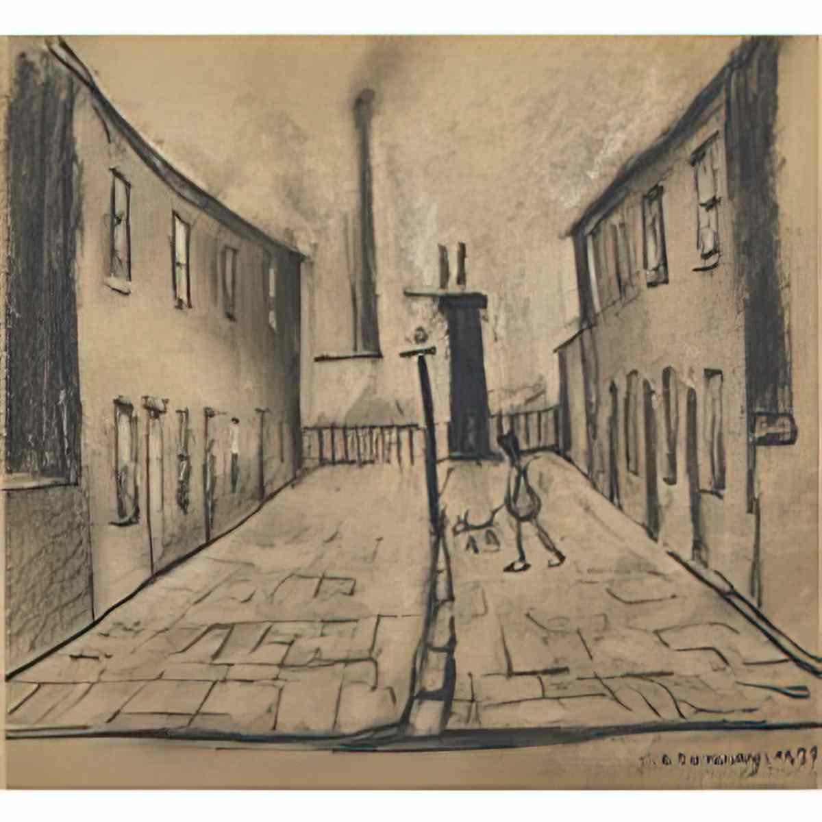 L S Lowry procession in south wales whit monday Art A4 Photo Print