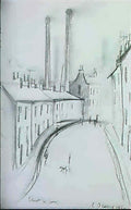 L S Lowry punch and judy Art A4 Photo Print