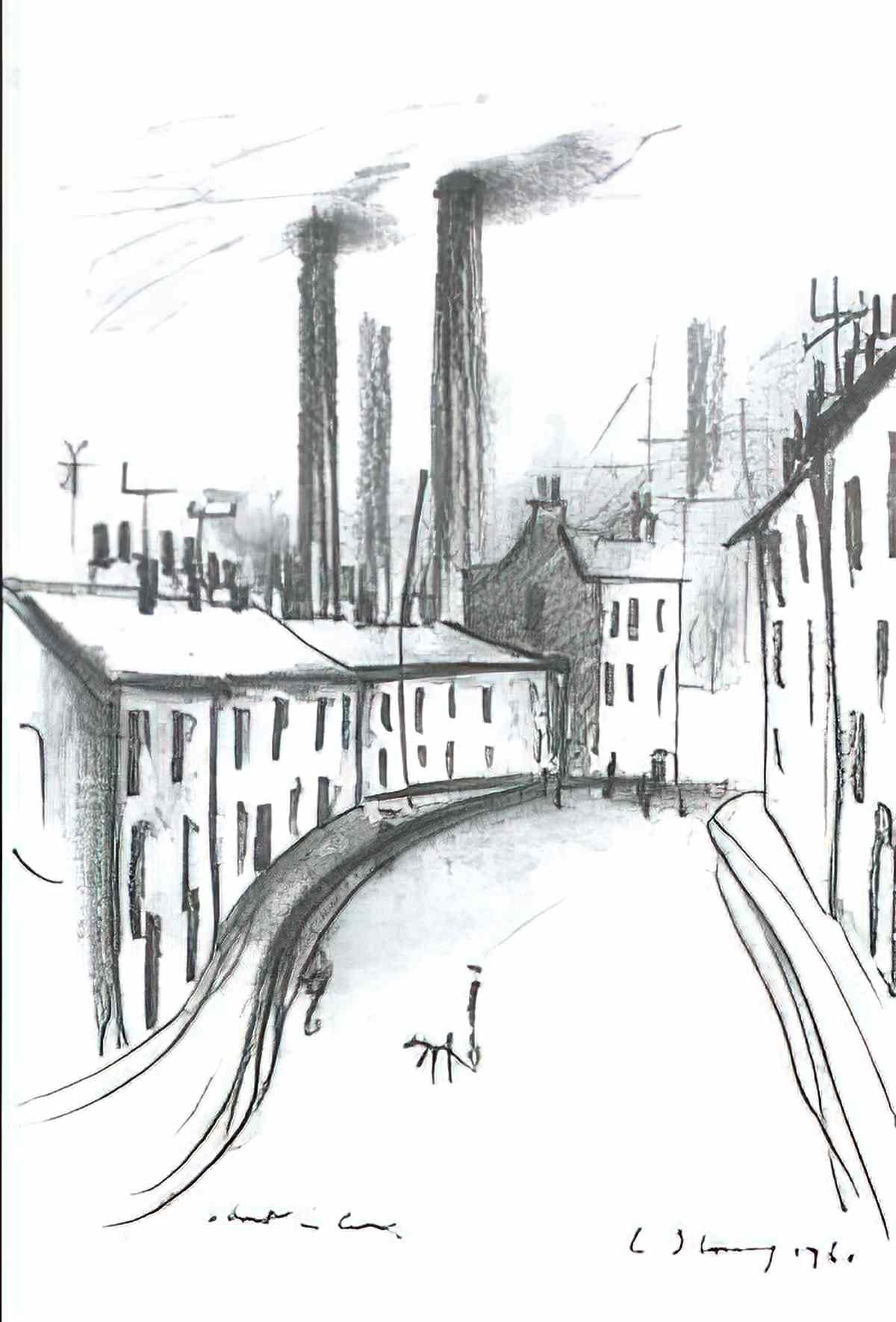 L S Lowry punch and judy1 Art A4 Photo Print