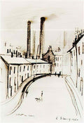 L S Lowry punch and judy3 Art A4 Photo Print