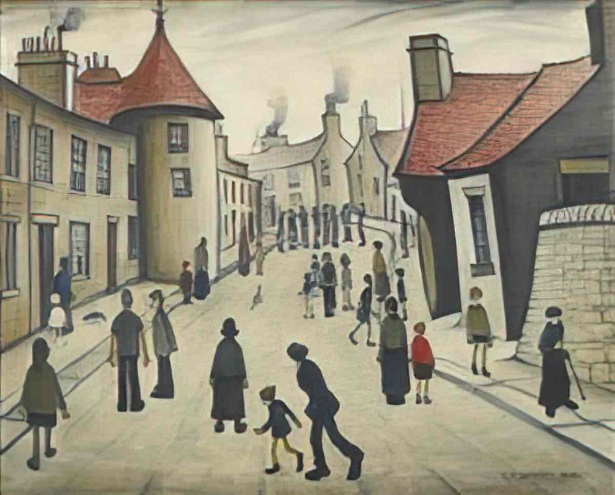 L S Lowry regent street lytham the farm Art A4 Photo Print