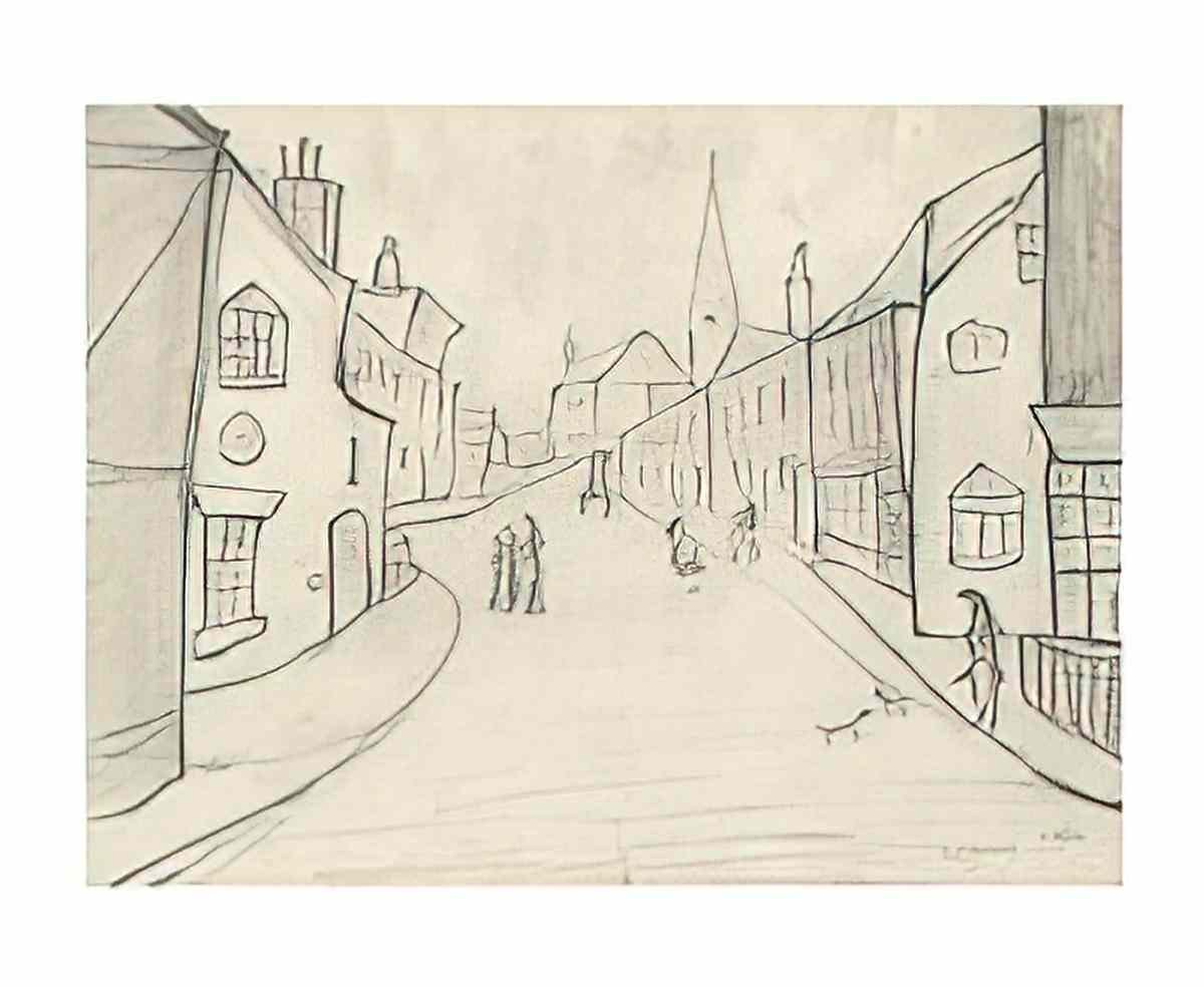 L S Lowry rhyl sands Art A4 Photo Print