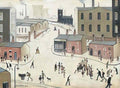 L S Lowry river scene + river scene verso Art A4 Photo Print