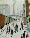 L S Lowry river scene Art A4 Photo Print