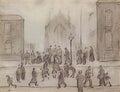 L S Lowry road with carriage Art A4 Photo Print