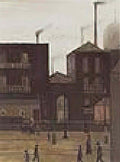 L S Lowry sad old house in trees Art A4 Photo Print