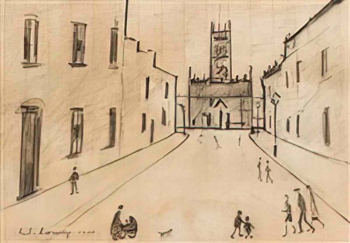 L S Lowry scottish landscape Art A4 Photo Print