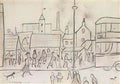 L S Lowry seascape 1950 Art A4 Photo Print