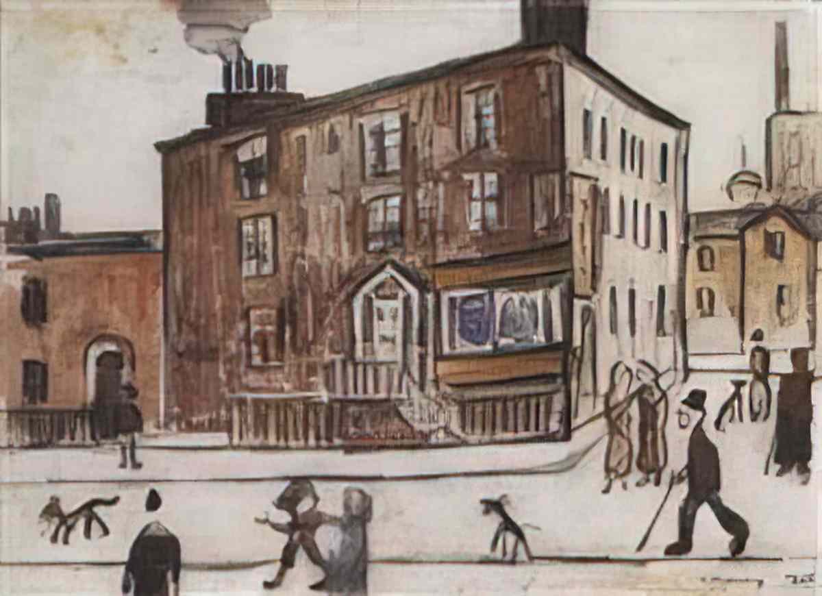 L S Lowry seascape Art A4 Photo Print