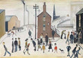 L S Lowry seascape with figures Art A4 Photo Print