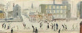 L S Lowry seascape with steamer Art A4 Photo Print