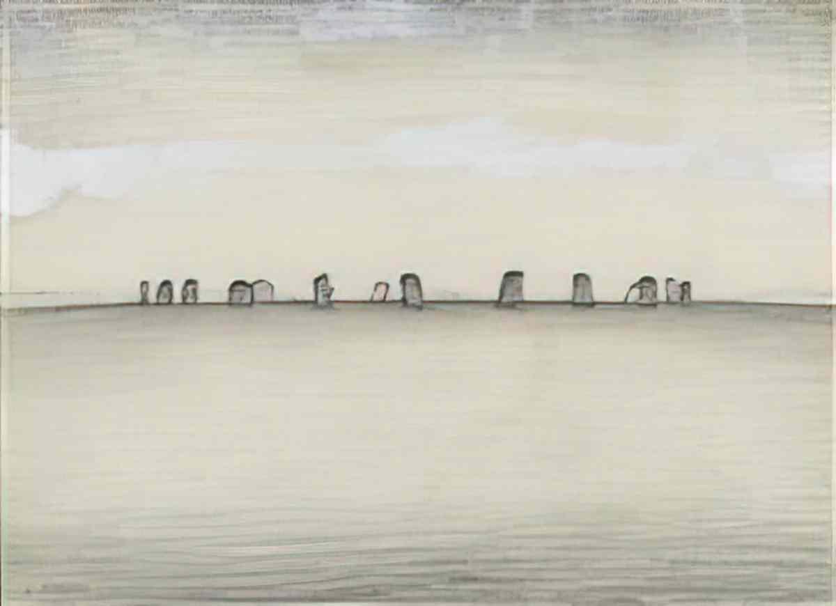 L S Lowry seaside promenade Art A4 Photo Print