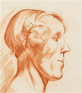 L S Lowry seated female nude side view Art A4 Photo Print
