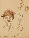 L S Lowry self portrait 2 Art A4 Photo Print