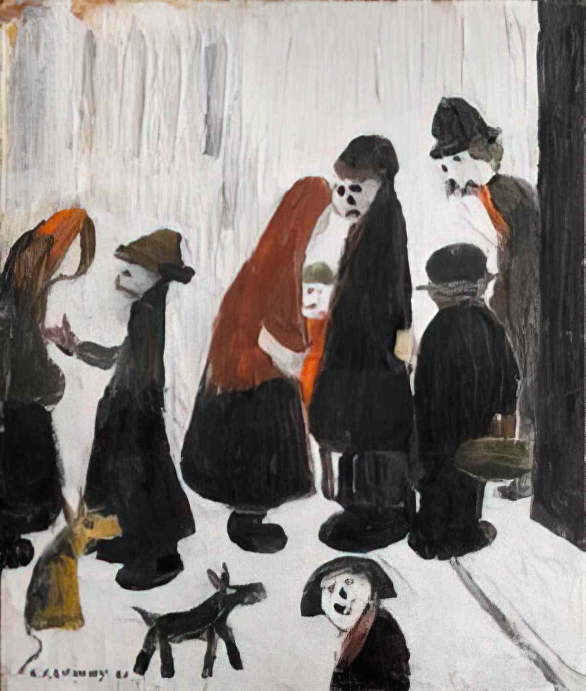 L S Lowry self portrait Art A4 Photo Print