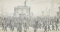 L S Lowry ship crossing Art A4 Photo Print