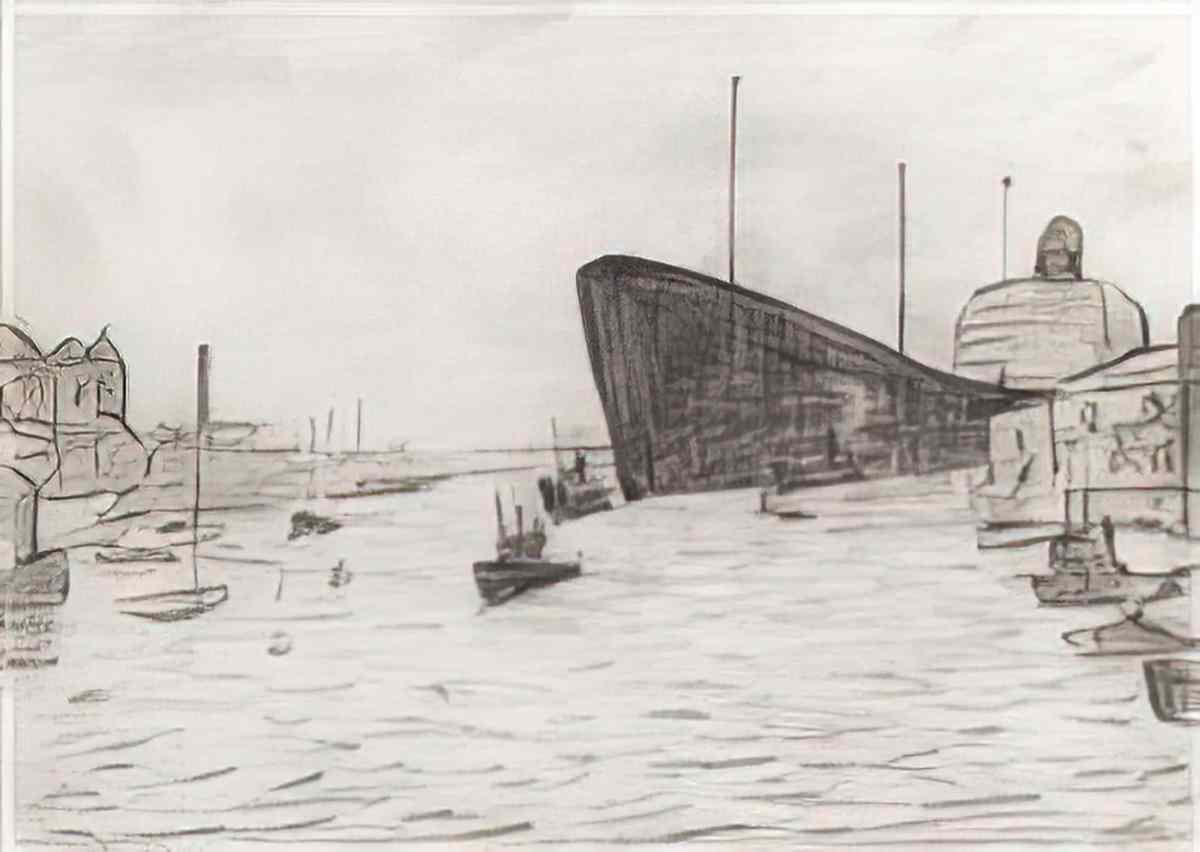 L S Lowry sketch Art A4 Photo Print