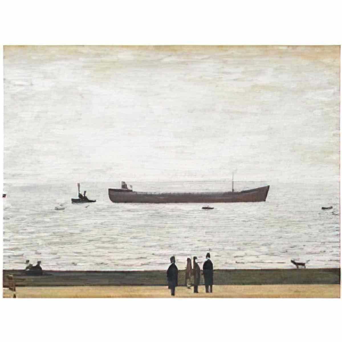 L S Lowry sketchbook containing six leaves Art A4 Photo Print