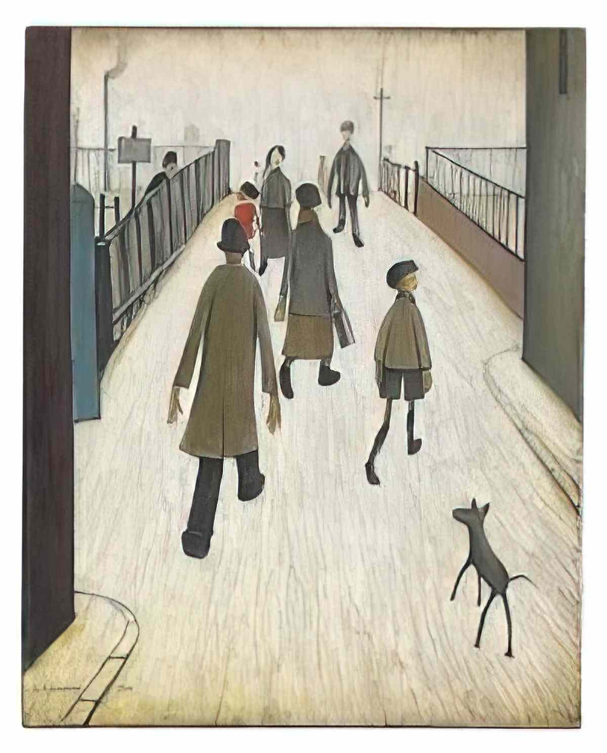 L S Lowry standing girl1 Art A4 Photo Print