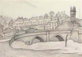 L S Lowry standing lady Art A4 Photo Print