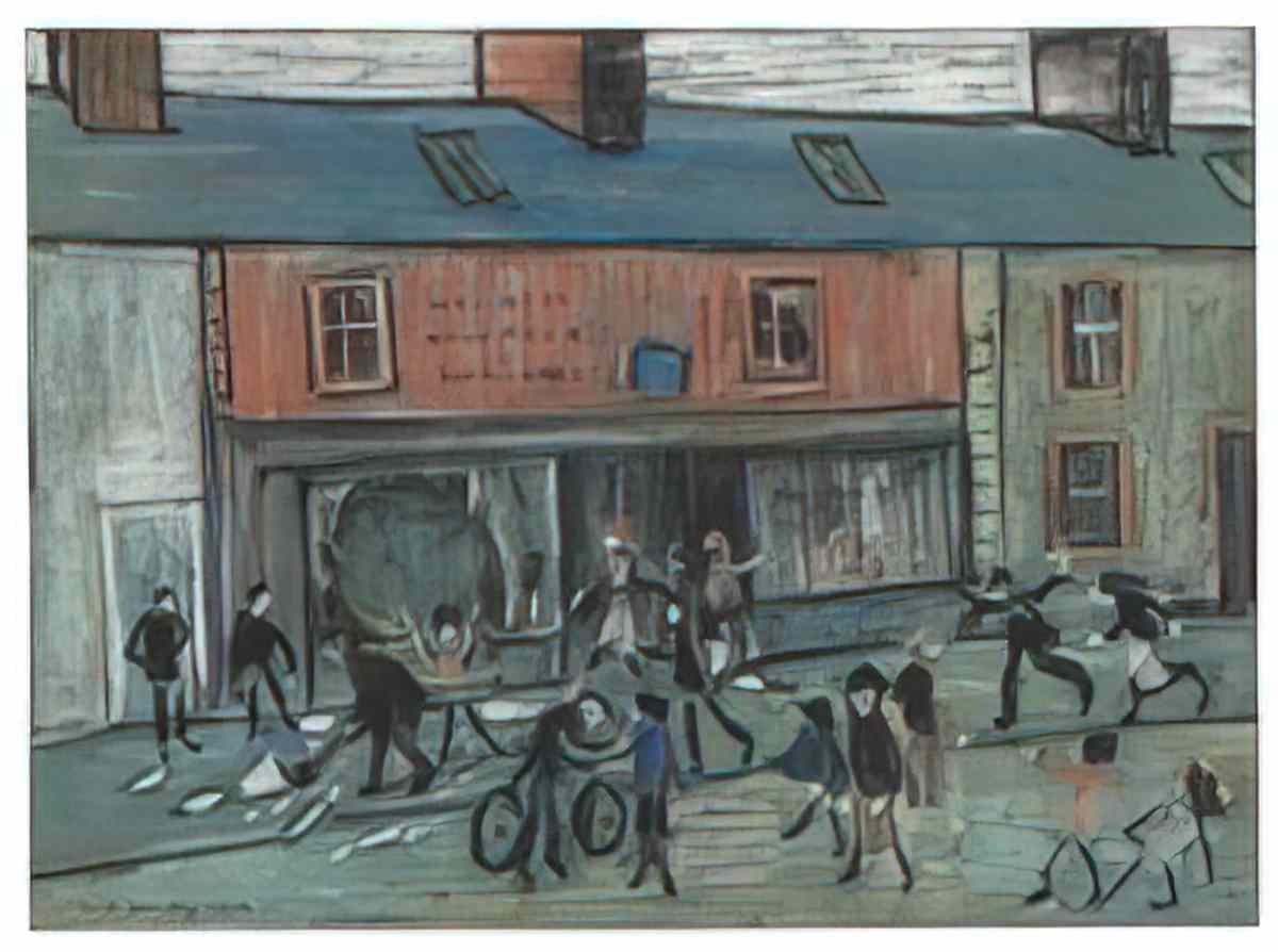 L S Lowry standing male figure Art A4 Photo Print