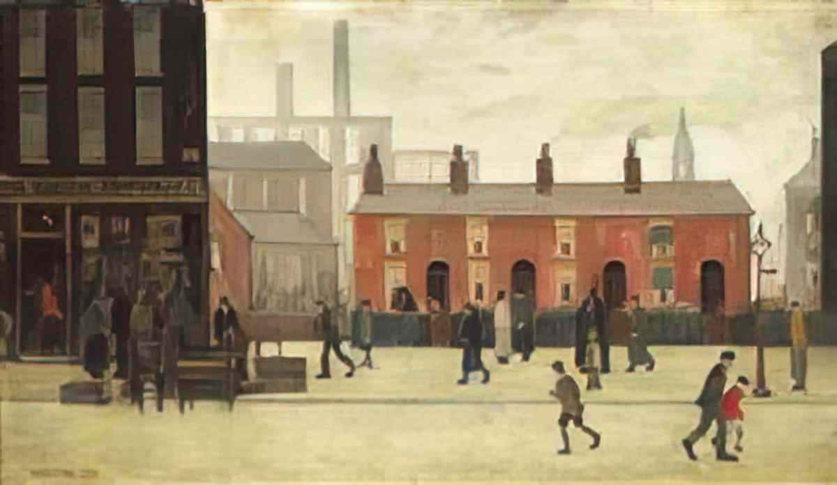L S Lowry standing male nude Art A4 Photo Print