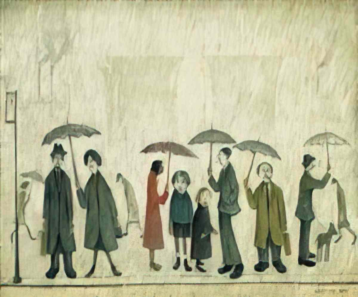 L S Lowry standing man facing left Art A4 Photo Print