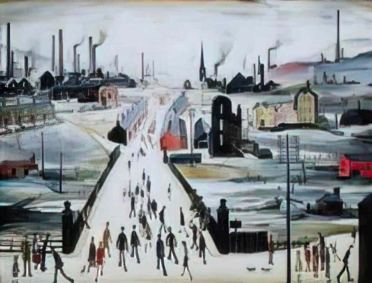L S Lowry standing man with his hands clasped Art A4 Photo Print