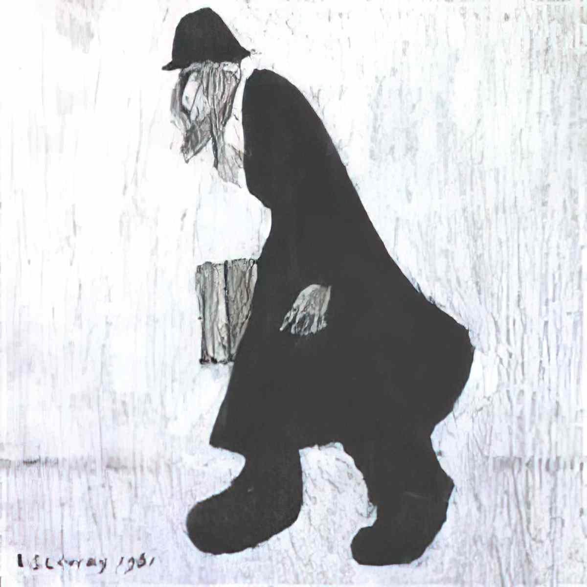L S Lowry steamer off promenade Art A4 Photo Print