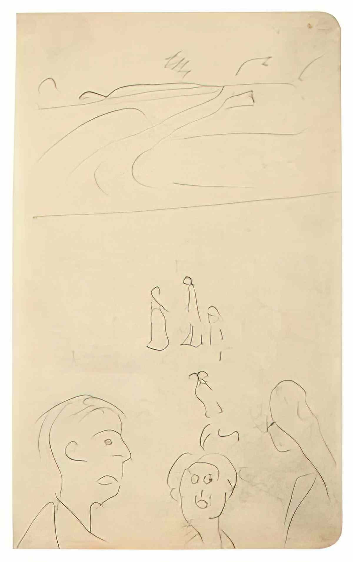 L S Lowry steps 2 Art A4 Photo Print