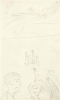 L S Lowry steps Art A4 Photo Print