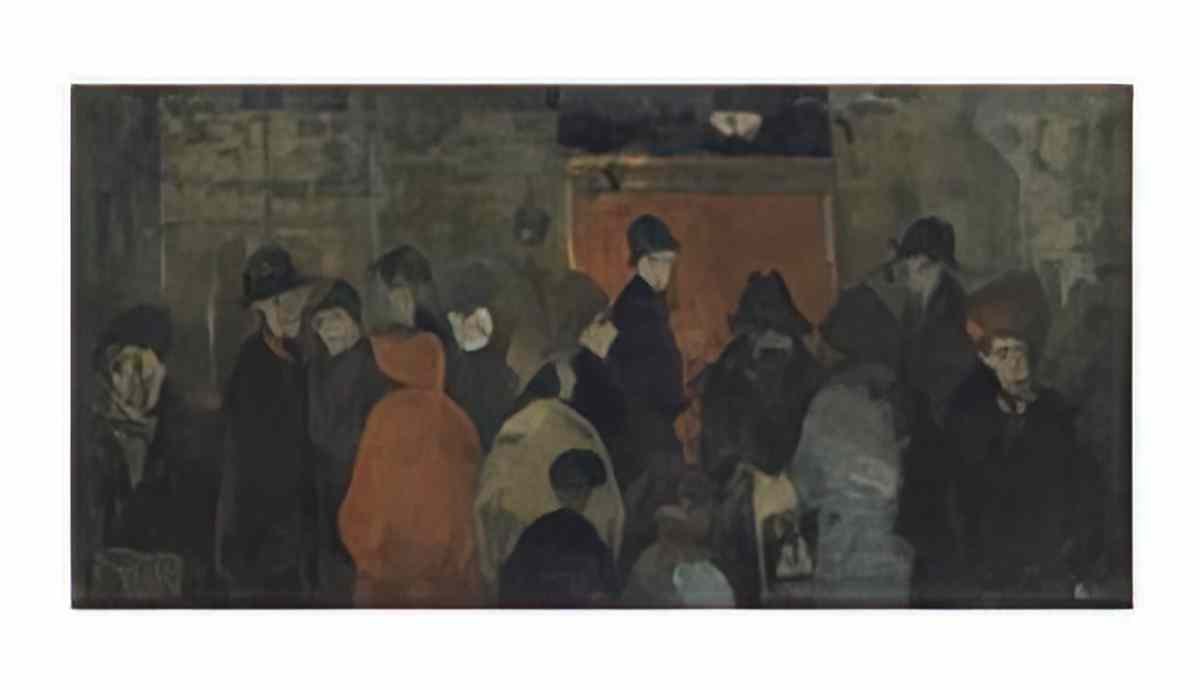 L S Lowry strange objects rising from the sea Art A4 Photo Print