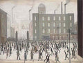 L S Lowry street and factory Art A4 Photo Print