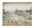 L S Lowry street market Art A4 Photo Print