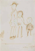 L S Lowry street scene 1947 Art A4 Photo Print